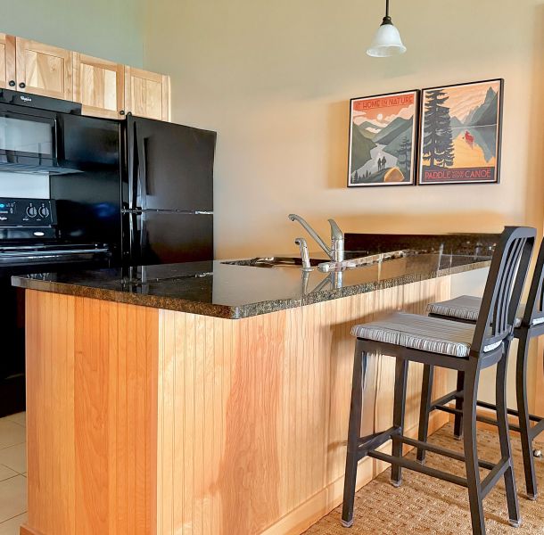 2 bedroom suite with kitchen at Burke Mountain Resort